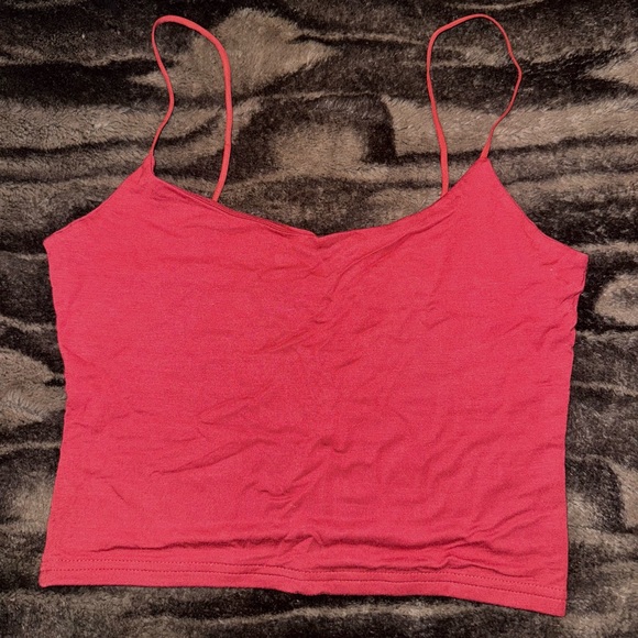 PS Basics by Pacsun Longline Easy Cropped Red Cami Top - Picture 2 of 7